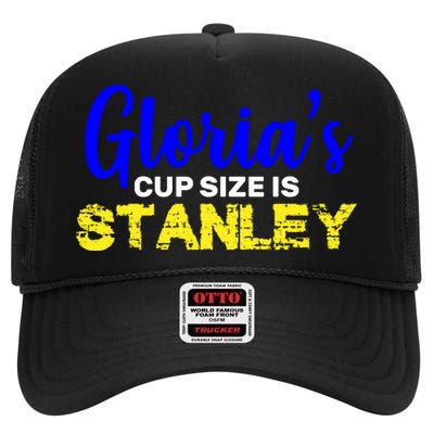 Gloria's Cup size is Stanley  High Crown Mesh Back Trucker Hat