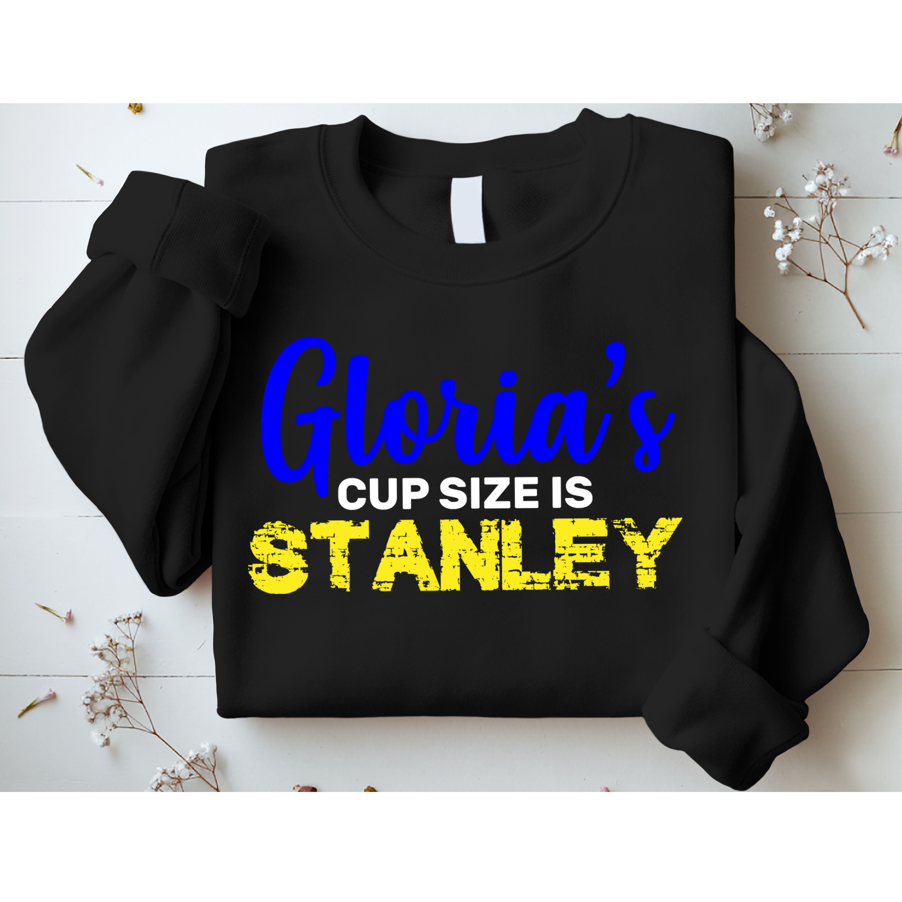 Gloria's Cup size is Stanley  Sweatshirt