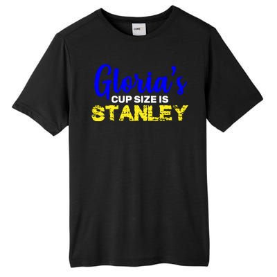 Gloria's Cup size is Stanley  Tall Fusion ChromaSoft Performance T-Shirt