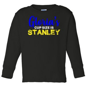 Gloria's Cup size is Stanley  Toddler Long Sleeve Shirt