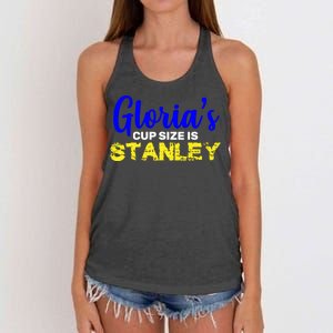 Gloria's Cup size is Stanley  Women's Knotted Racerback Tank