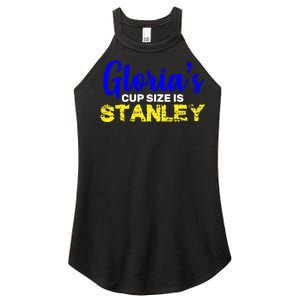 Gloria's Cup size is Stanley  Women's Perfect Tri Rocker Tank