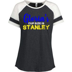 Gloria's Cup size is Stanley  Enza Ladies Jersey Colorblock Tee