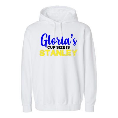 Gloria's Cup size is Stanley  Garment-Dyed Fleece Hoodie