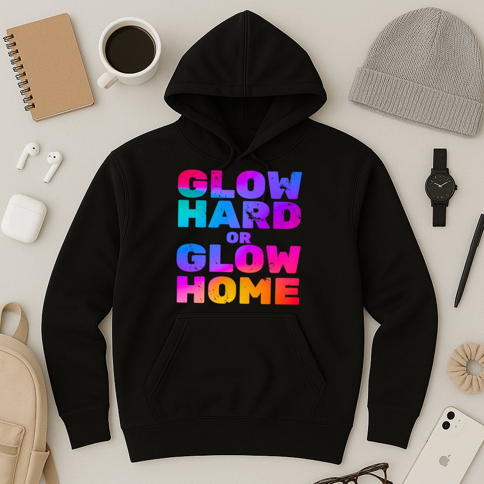 Glow Hard Or Glow Home Hoodie
