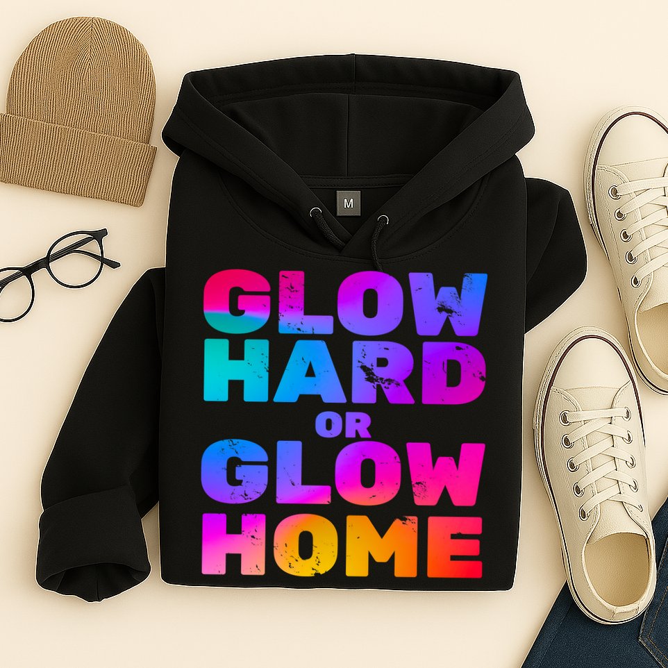 Glow Hard Or Glow Home Hoodie