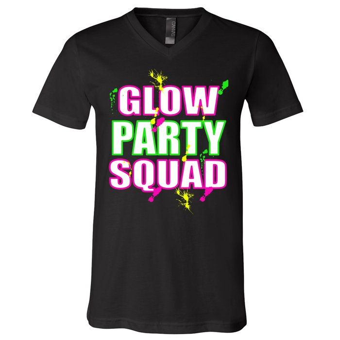 Glow Party Squad V-Neck T-Shirt