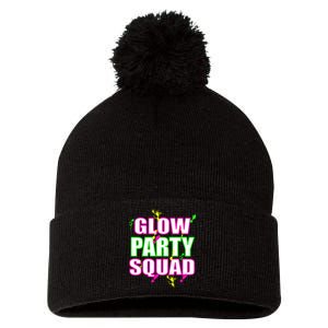 Glow Party Squad Pom Pom 12in Knit Beanie