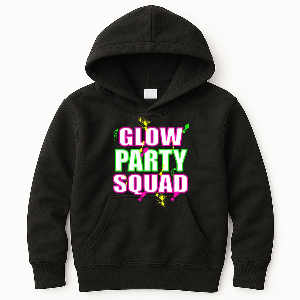 Glow Party Squad Kids Hoodie