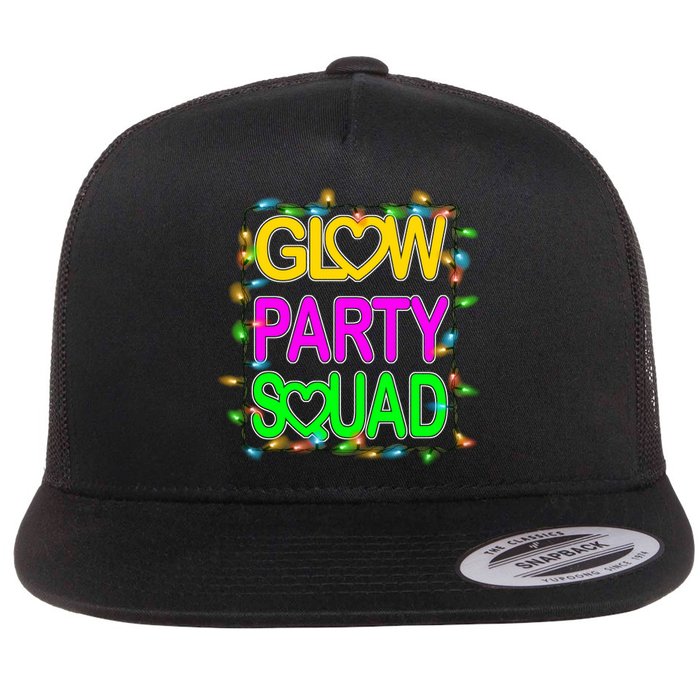 Glow Party Squad1 Flat Bill Trucker Hat