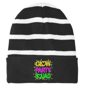 Glow Party Squad1 Striped Beanie with Solid Band