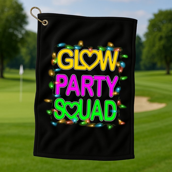 Glow Party Squad1 Golf Towel