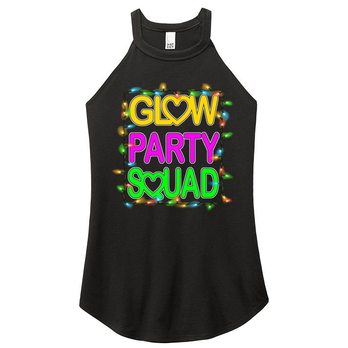 Glow Party Squad1 Women's Perfect Tri Rocker Tank