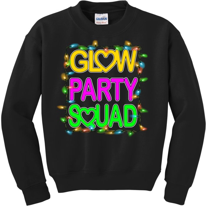 Glow Party Squad1 Kids Sweatshirt