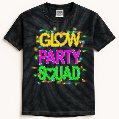 Glow Party Squad1 Kids Tie-Dye T-Shirt