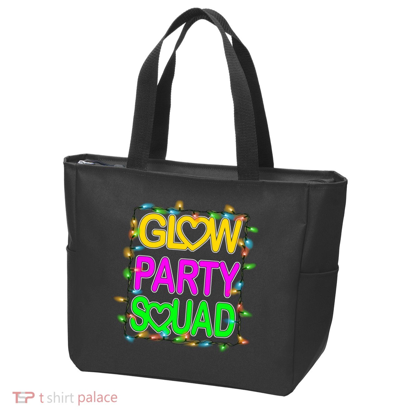 Glow Party Squad1 Zip Tote Bag