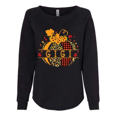 Gigi Leopard Print Pumpkin For Grandma Gigi Women Fall Womens California Wash Sweatshirt