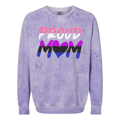 Genderfluid Lgbtq Proud Mom Pride Month Queer Equality Lgbt Gift Colorblast Crewneck Sweatshirt