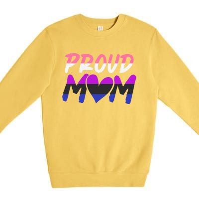 Genderfluid Lgbtq Proud Mom Pride Month Queer Equality Lgbt Gift Premium Crewneck Sweatshirt