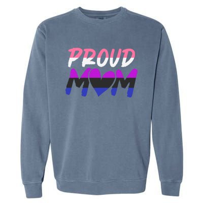 Genderfluid Lgbtq Proud Mom Pride Month Queer Equality Lgbt Gift Garment-Dyed Sweatshirt