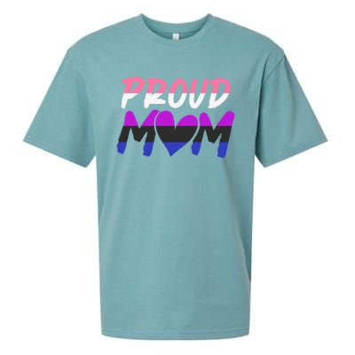 Genderfluid Lgbtq Proud Mom Pride Month Queer Equality Lgbt Gift Sueded Cloud Jersey T-Shirt