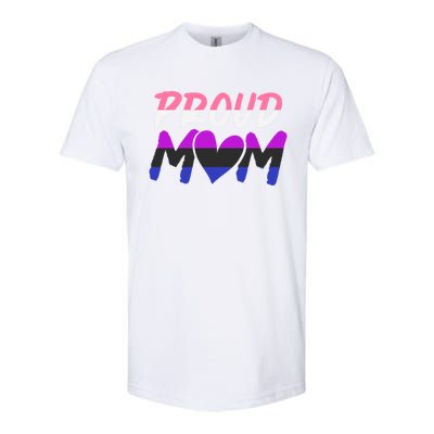 Genderfluid Lgbtq Proud Mom Pride Month Queer Equality Lgbt Gift Softstyle CVC T-Shirt