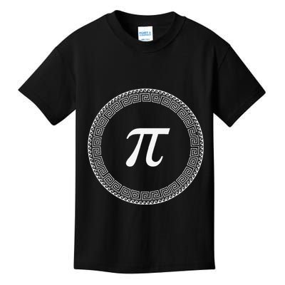 Greek Letter Pi 3.14 Math Geometry Symbol Ancient Meander Kids T-Shirt
