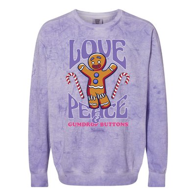 Gingy Love Peace & Gumdrop Buttons Colorblast Crewneck Sweatshirt