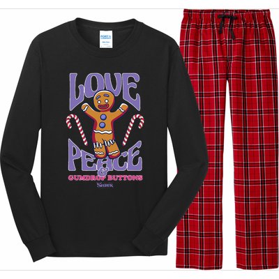 Gingy Love Peace & Gumdrop Buttons Long Sleeve Pajama Set