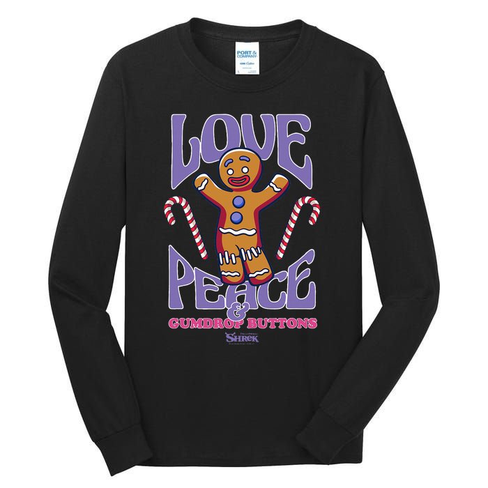 Gingy Love Peace & Gumdrop Buttons Tall Long Sleeve T-Shirt