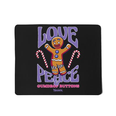 Gingy Love Peace & Gumdrop Buttons Mousepad