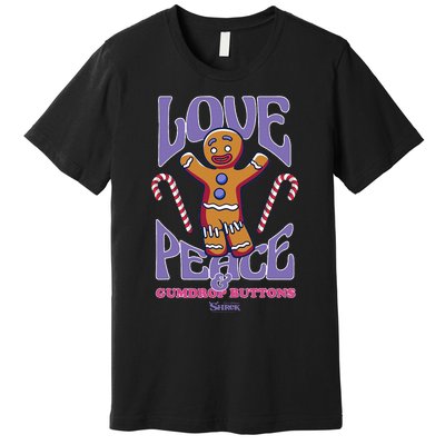 Gingy Love Peace & Gumdrop Buttons Premium T-Shirt