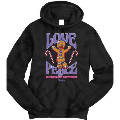 Gingy Love Peace & Gumdrop Buttons Tie Dye Hoodie