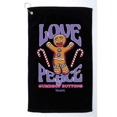 Gingy Love Peace & Gumdrop Buttons Platinum Collection Golf Towel