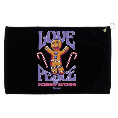 Gingy Love Peace & Gumdrop Buttons Grommeted Golf Towel