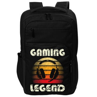 Gaming Legend PC Gamer Video Games Boys Teens Vintage Impact Tech Backpack