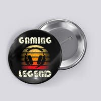 Gaming Legend PC Gamer Video Games Boys Teens Vintage Button