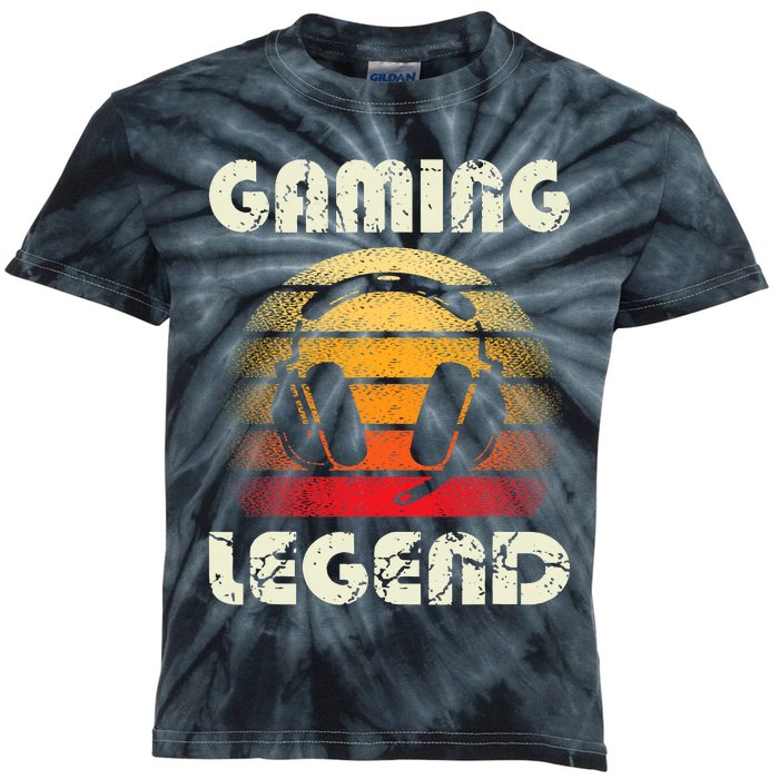 Gaming Legend PC Gamer Video Games Boys Teens Vintage Kids Tie-Dye T-Shirt