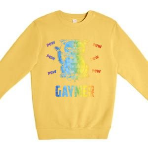 Gaymer Lgbt Pride Gay Lesbian Gamer Gift Premium Crewneck Sweatshirt