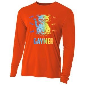 Gaymer Lgbt Pride Gay Lesbian Gamer Gift Cooling Performance Long Sleeve Crew