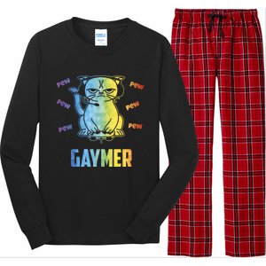 Gaymer Lgbt Pride Gay Lesbian Gamer Gift Long Sleeve Pajama Set