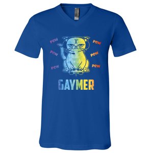 Gaymer Lgbt Pride Gay Lesbian Gamer Gift V-Neck T-Shirt