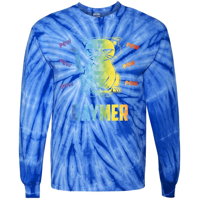 Gaymer Lgbt Pride Gay Lesbian Gamer Gift Tie-Dye Long Sleeve Shirt