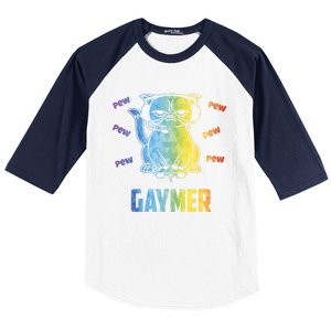 Gaymer Lgbt Pride Gay Lesbian Gamer Gift Baseball Sleeve Shirt