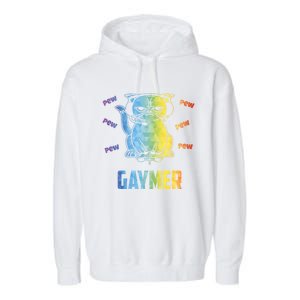 Gaymer Lgbt Pride Gay Lesbian Gamer Gift Garment-Dyed Fleece Hoodie