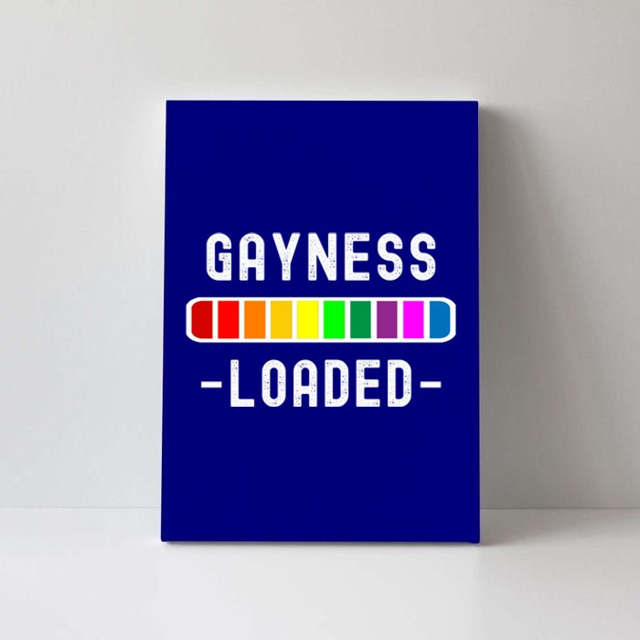 Gayness Loaded Pro Lgtbq Progress Bar Funny Uplifting Pride Gift Canvas