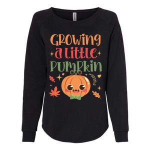 Growing Little Pumpkin Thanksgiving Pregnancy Announcet Gift Womens California Wash Sweatshirt