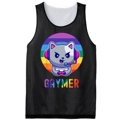 Gaymer LGBT Rainbow Gay Video Game Lovers Gift Cat Pride Mesh Reversible Basketball Jersey Tank