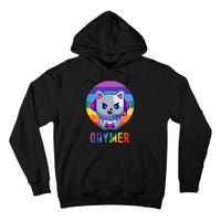 Gaymer LGBT Rainbow Gay Video Game Lovers Gift Cat Pride Tall Hoodie