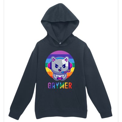 Gaymer LGBT Rainbow Gay Video Game Lovers Gift Cat Pride Urban Pullover Hoodie